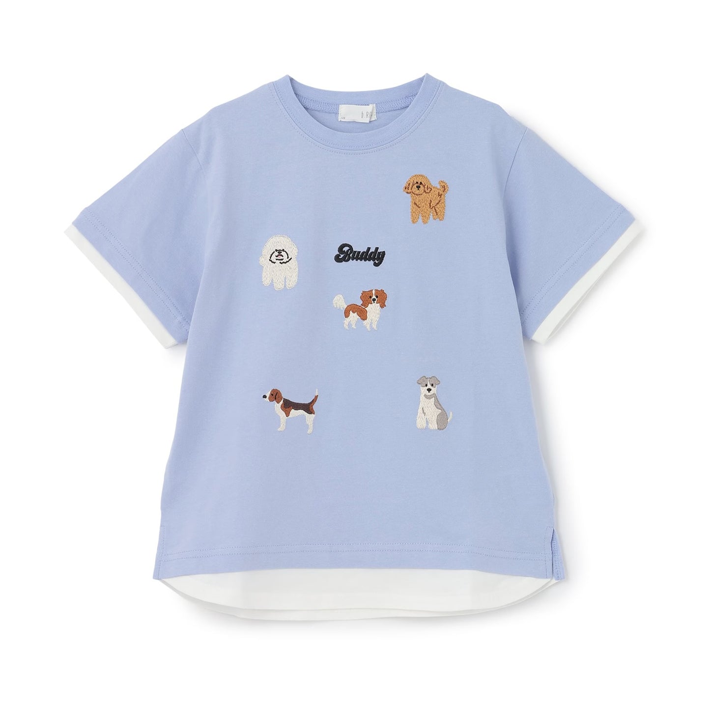 日本童裝 b・R# 假兩件刺繡圖案上衣 90-140cm 男童款 夏季 TOPS