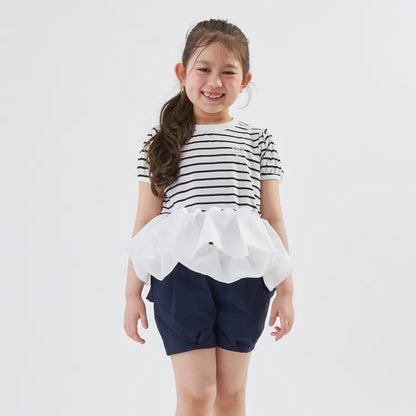 日本童裝 Ly# mine 歐根紗拼接上衣 90-140cm 女童款 夏季 TOPS