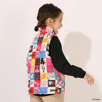 日本童裝 BDL x Disney 彩格夾棉背心外套 90-140cm 男童款/女童款 夏季 OUTERWEAR