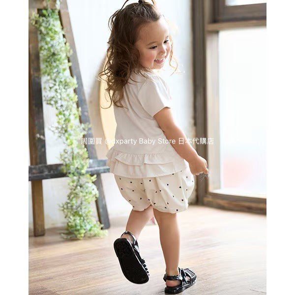 Japanese children's clothing pe#main amphibious quick-drying embroidered top 80-130cm girls summer TOPS summer swimsuit special edition 