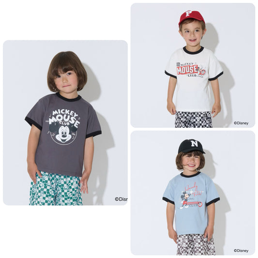 Japanese children's clothing b・R# x Diseny quick-drying UV-resistant printed tops (100-150cm) for boys and girls (summer TOPS) 