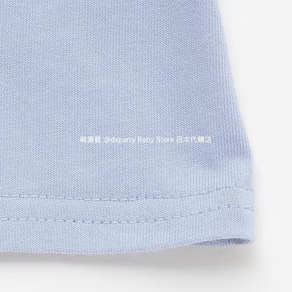 Japanese children's clothing pe#main contact cool embroidered top 80-130cm girls summer TOPS 
