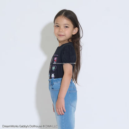 Japanese children's clothing Ly# mine x GABBY'S DOLLHOUSE printed top 100-130cm girls summer TOPS 