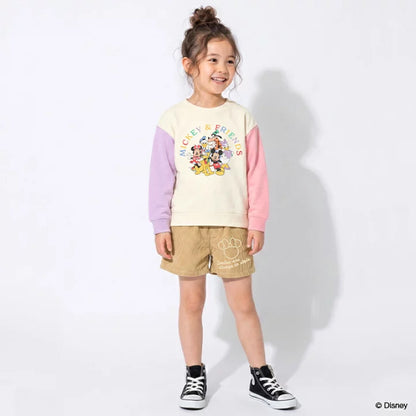 日本童裝 BDL x Disney 親子裝 雙色袖衛衣 90-140cm 男童款/女童款 秋季 TOPS