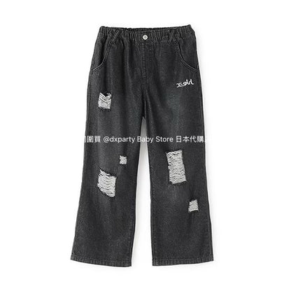 日本童裝 X-girl Stages 破洞牛仔褲 110-140cm 女童款 夏季 PANTS