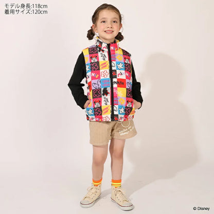 日本童裝 BDL x Disney 彩格夾棉背心外套 90-140cm 男童款/女童款 夏季 OUTERWEAR