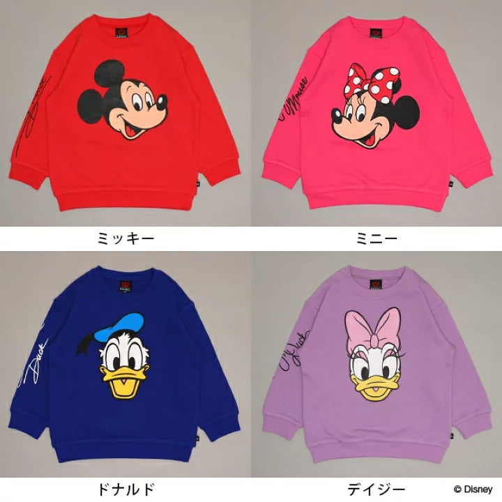 日本童裝 BDL x Disney 親子裝 印花衛衣 80-150cm 男童款/女童款 秋季 TOPS  聖誕紅/新年紅