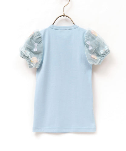Japanese children's clothing panpantutu puff sleeve top 80-150cm girls summer TOPS 