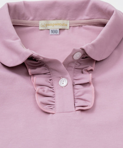 Japanese children's clothing panpantutu classic ruffle shirt 80-150cm girls summer TOPS interview / banquet / performance 