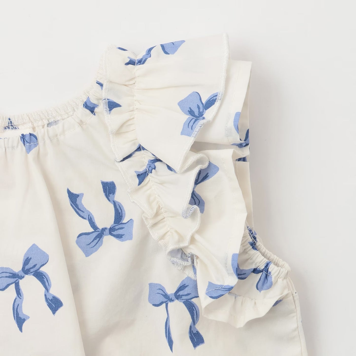 日本童裝 pe#main 蝴蝶結圖案兩件套裝 80-130cm 女童款 夏季 TOPS PANTS