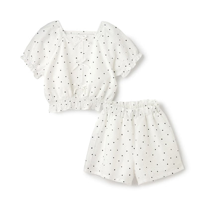 Japanese children's clothing Ly# mine tank top and shorts set 100-150cm girls summer TOPS PANTS 