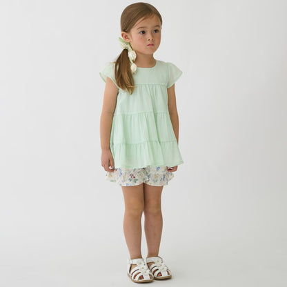 日本童裝 pe#main 接觸冷感 楊柳裙邊長衫 80-130cm 女童款 夏季 TOPS