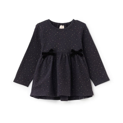 日本童裝 pe#main 抓毛蝴蝶結上衣 80-130cm 女童款 冬季 TOPS