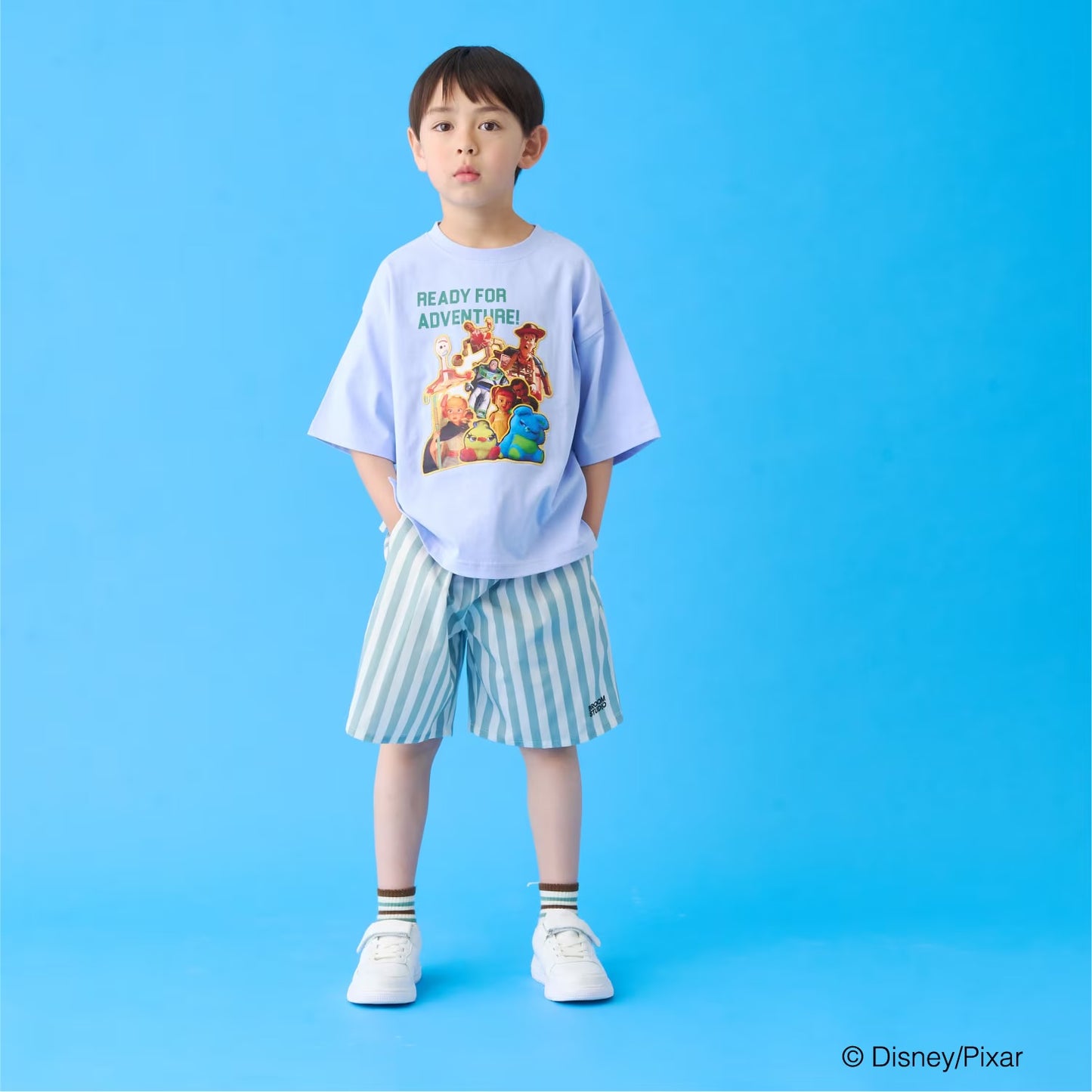 日本童裝 b・R# x Disney ToyStory 接觸冷感 防UV 印花上衣 100-140cm 男童款 夏季 TOPS
