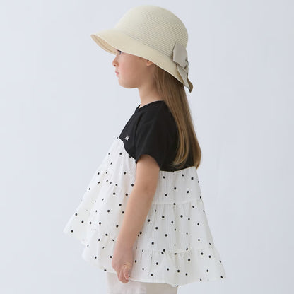 日本童裝 pe#main 拼接上衣 80-130cm 女童款 夏季 TOPS