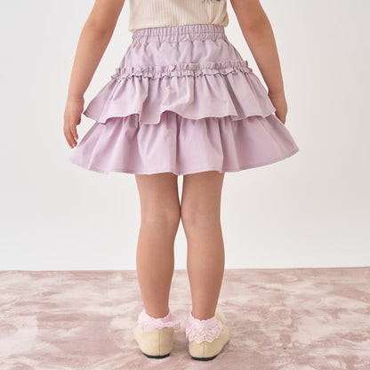 日本童裝 Ly# mine 層疊蛋糕短裙 100-150cm 女童款 冬季 SKIRTS 聖誕紅/新年紅