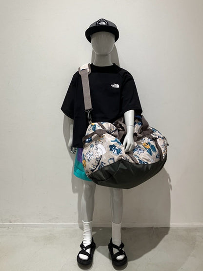 Japanese children's clothing TNF waterproof series high-stretch static care fine logo print top 130-160cm boys/girls summer TOPS 