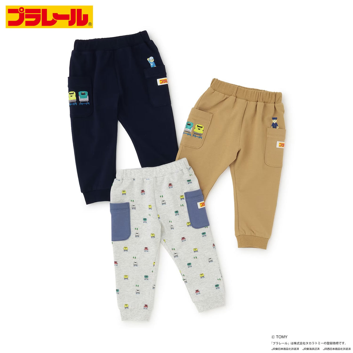 日本童裝 pe#main x 新幹線 雙口袋長褲 80-130cm 男童款 秋季 TOPS 鐵路系列