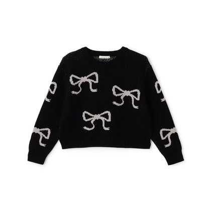 日本童裝 Ly# mine 閃閃蝴蝶結針織毛衣 110-140cm 女童款 冬季 TOPS