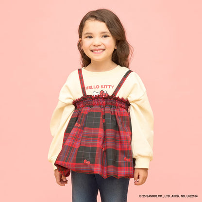 日本童裝 Ly# mine x Sanrio 4Way 前後兩著 可變上衣 可變短裙 100-140cm 女童款 冬季 TOPS SKIRTS