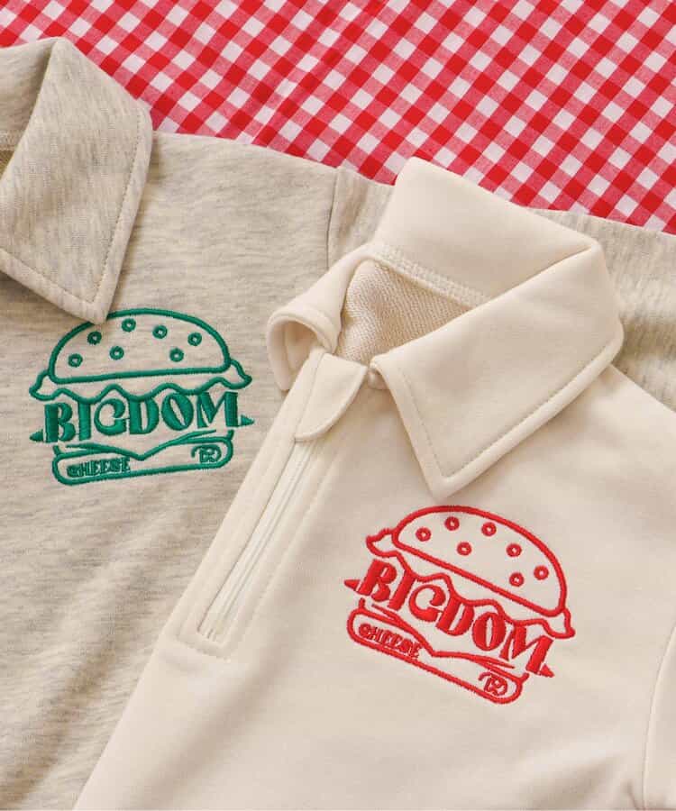 日本童裝 apres les cours x DomDom漢堡 半拉鍊衛衣 80-130cm 男童款/女童款 冬季 TOPS