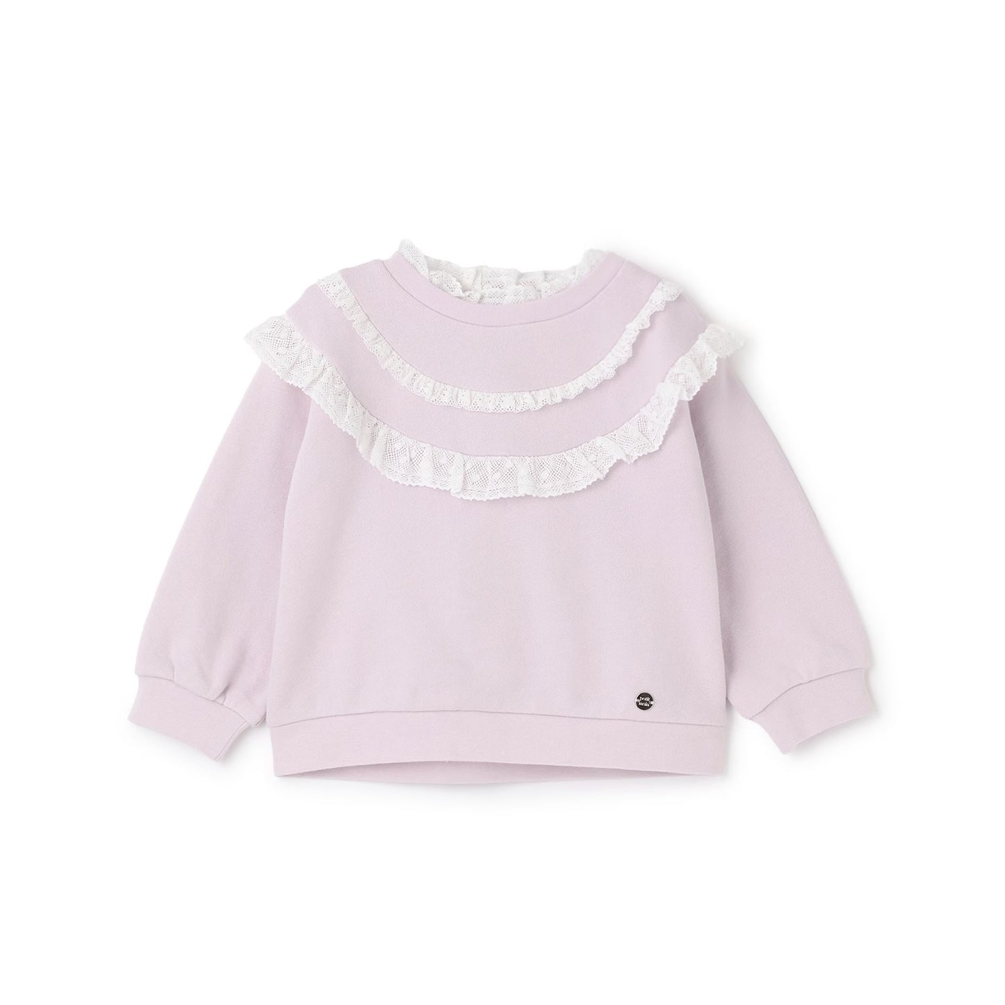 日本童裝 pe#main 蕾絲花邊衛衣 80-130cm 女童款 冬季 TOPS