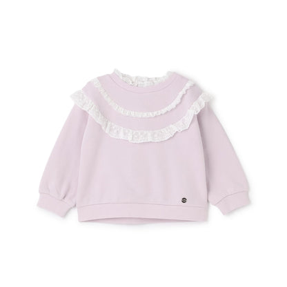 日本童裝 pe#main 蕾絲花邊衛衣 80-130cm 女童款 冬季 TOPS