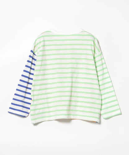 日本童裝 BE#AMS mini 條紋長袖上衣 90-140cm 男童款/女童款 夏季 TOPS