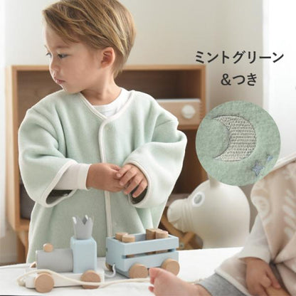 日本直送 日本製 加厚抓毛帶手袖睡袋 80-130cm 男童款/女童款 初生嬰兒 秋冬季 睡袋系列