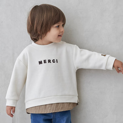 日本童裝 pe#main 假兩件衛衣 80-130cm 男童款 冬季 TOPS