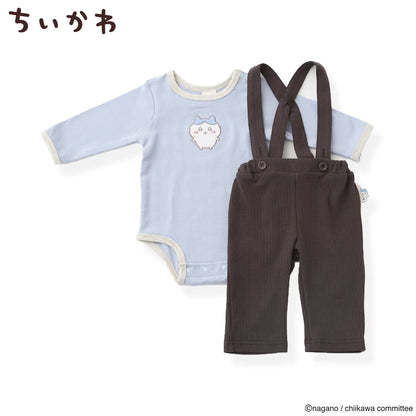 日本童裝 pe#main x【Chiikawa】連衣及吊帶長褲套裝 70-80cm 男童款 初生嬰兒 夏季 Jumpsuit Pants