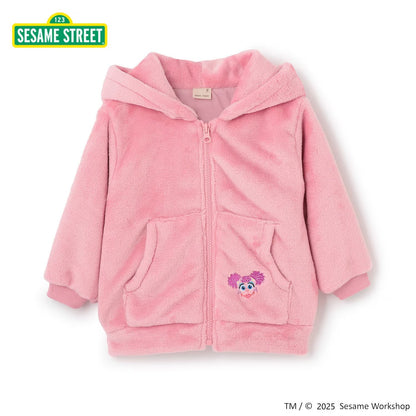 日本童裝 pe#main x SESAME STREET 芝麻街毛毛外套 80-130cm 男童款/女童款 冬季 OUTERWEAR 聖誕紅/新年紅