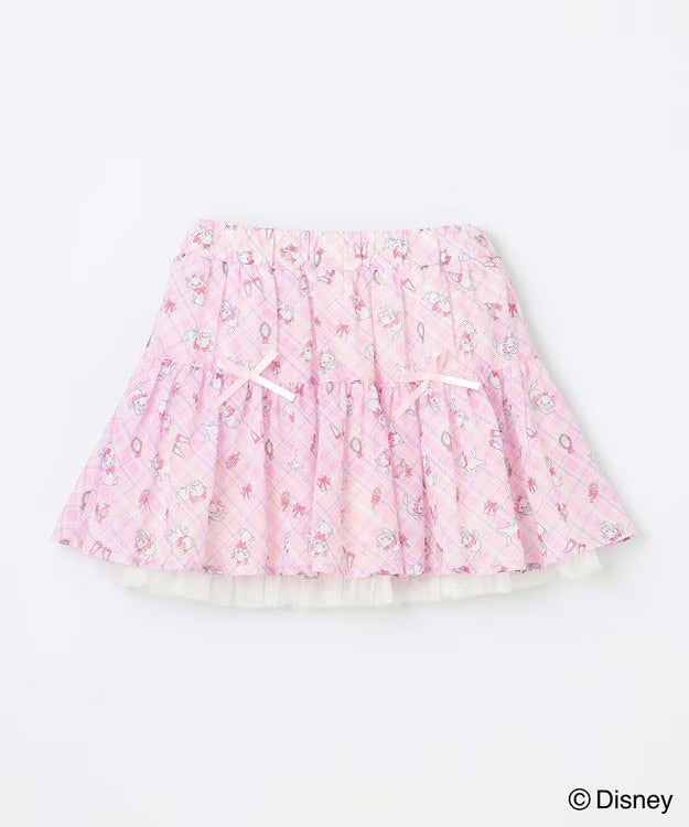日本童裝 aF#a325 x Disney Marie 格子短裙 110-160cm 女童款 夏季 SKIRTS