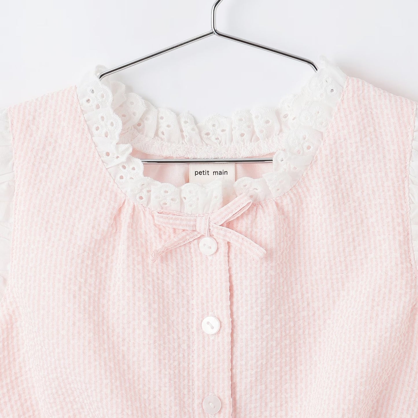 日本童裝 pe#main 蕾絲邊無袖襯衫 80-130cm 女童款 夏季 TOPS