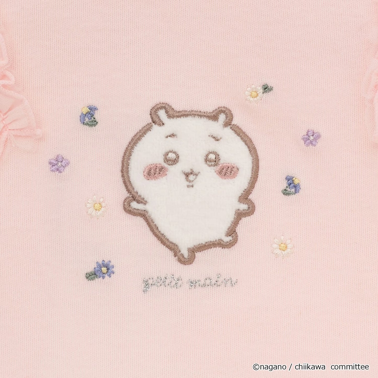 日本童裝 pe#main x Chiikawa 蕾絲肩袖上衣 80-130cm 女童款 夏季 TOPS