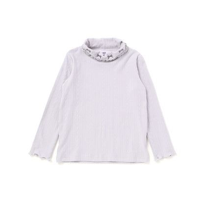 日本童裝  SLAP SLIP 荷葉邊高領長袖上衣 80-130cm 女童款 冬季 TOPS