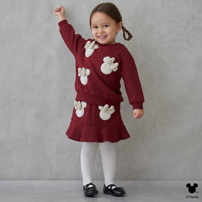 日本童裝 pe#main x Disney 毛毛圖案衛衣 80-130cm 男童款/女童款 冬季 TOPS 聖誕紅/新年紅