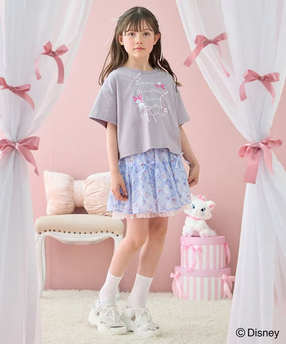 日本童裝 aF#a325 x Disney Marie 印花短袖上衣 110-160cm 女童款 夏季 TOPS
