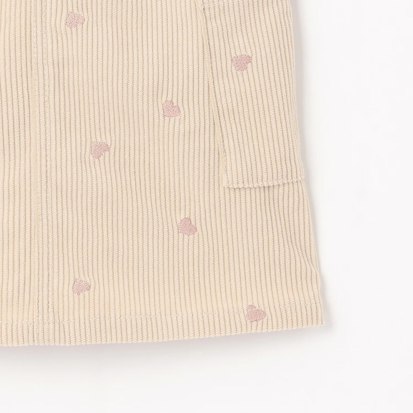 日本童裝 pe#main 心型刺繡燈芯絨背帶裙 80-130cm 女童款 冬季 DRESSES