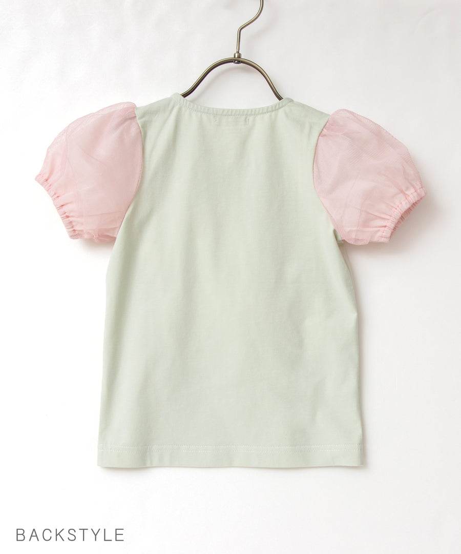 Japanese children's clothing panpantutu floral collar short-sleeved top 80-150cm girls summer TOPS 