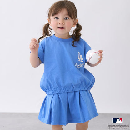 日本童裝 pe#main x 【MLB】上衣短裙兩件套裝 80-130cm 女童款 夏季 TOPS SKIRTS