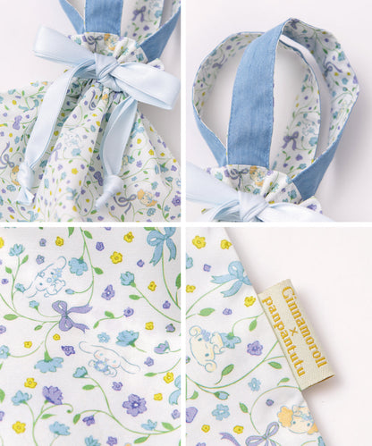 日本童裝 panpantutu x Sanrio Cinnamoroll 可繡名 抽繩袋 M-L 包系列 其他品牌
