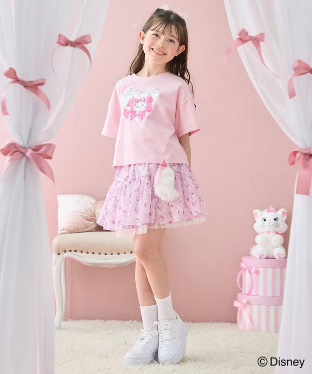 日本童裝 aF#a325 x Disney Marie 印花短袖上衣 110-160cm 女童款 夏季 TOPS