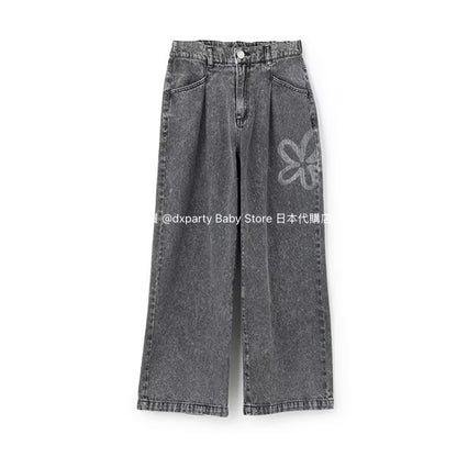 Lovetoxic Japanese children's clothing dark pattern jeans 140-170cm girls summer PANTS 