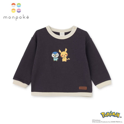 日本童裝 pe#main x【monpoke】貼花長袖上衣 80-120cm 男童款/女童款 秋季 TOPS