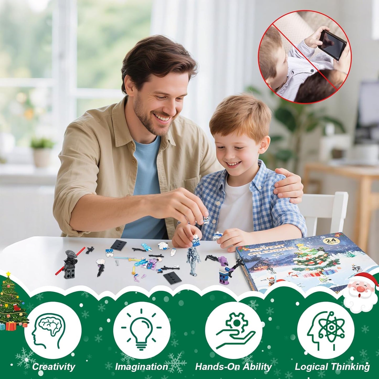 英美直送 Toy Figures Building Blocks Surprise 聖誕倒數日曆 兒童款 聖誕快樂特輯 聖誕倒數日曆A 不參與$900免運 滿$900可加$25免運 Christmas Advent Calendars 2025