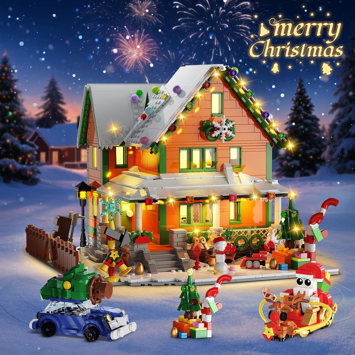 英美直送 LED Christmas House Mini Building Set 聖誕倒數日曆 大人款/兒童款 聖誕快樂特輯 聖誕倒數日曆A 不參與$900免運 滿$900可加$25免運 Christmas Advent Calendars 2025