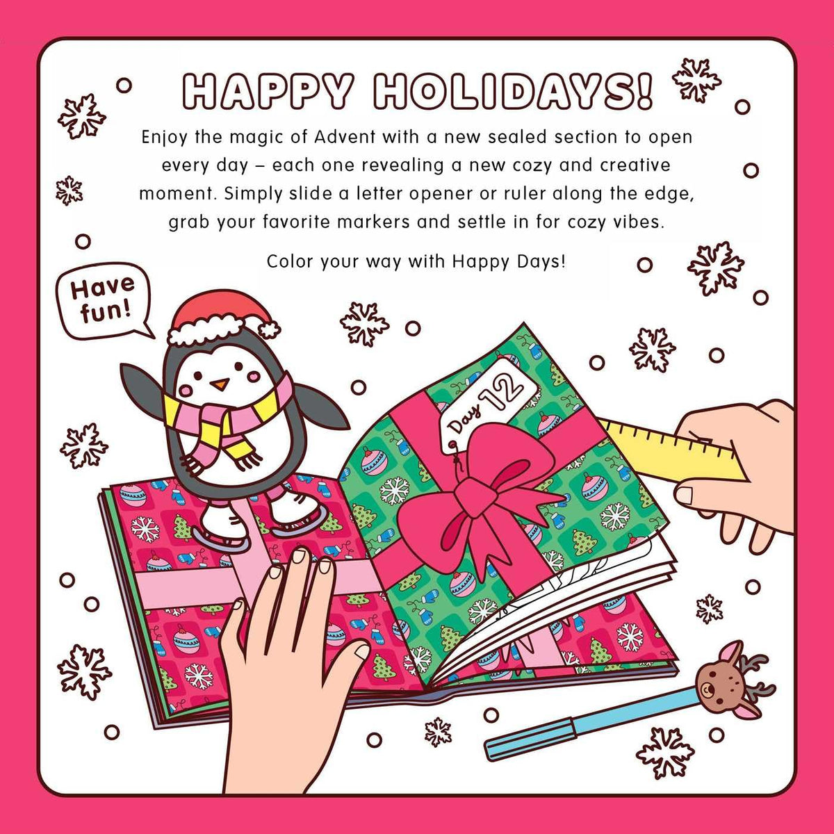 日英美直送 Cozy Coloring Book Bundle Advent Calendar 聖誕倒數日曆 兒童款 聖誕快樂特輯 不參與$900免運 滿$900可加$25免運到順豐站/智能櫃 Christmas Advent Calendars 2026