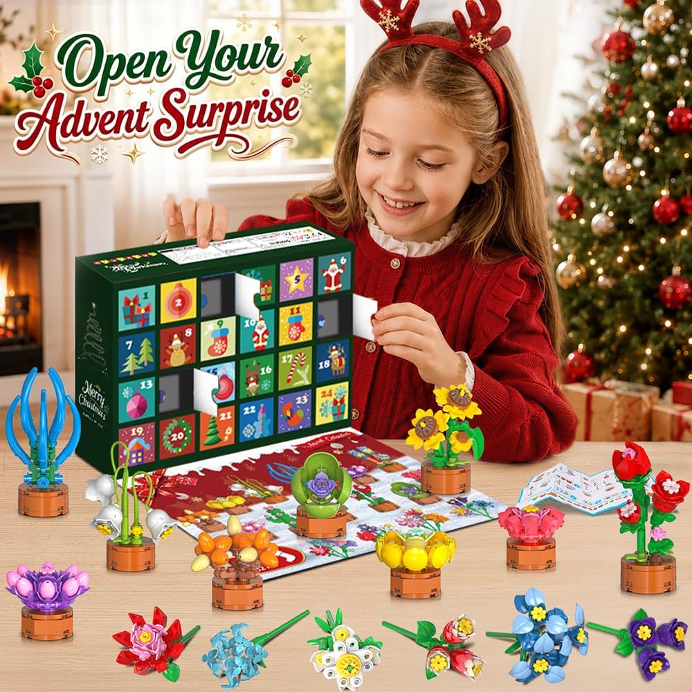 日英美直送 Flowers Botanicals Christmas Building Sets Advent Calendar 聖誕倒數日曆 大人款/兒童款 聖誕快樂特輯 不參與$900免運 滿$900可加$25免運到順豐站/智能櫃 Christmas Advent Calendars 2026