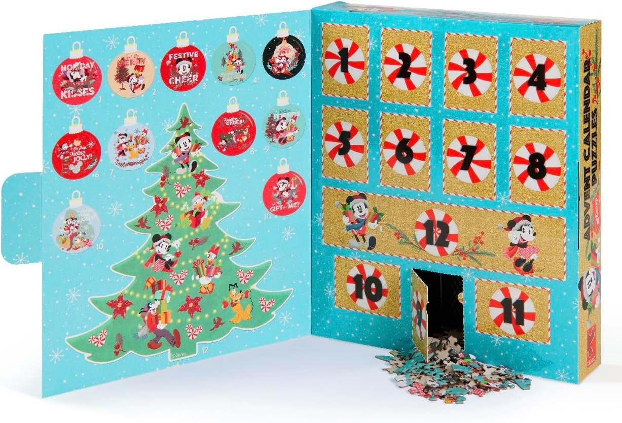 英美直送 Ceaco - Disney Puzzles - 12 Days 聖誕倒數日曆 兒童款 聖誕快樂特輯 聖誕倒數日曆A 不參與$900免運 滿$900可加$25免運 Christmas Advent Calendars 2025